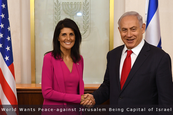 Nations of World Want Peace – Against Jerusalem being the Capital of Israel